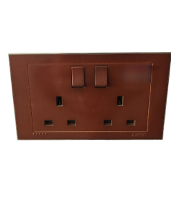 JUNON Wooden Cherry Twin Socket 13a