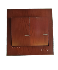 JUNON Wooden Cherry 2 Gang 2 Way Switch