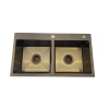Homart Hand Made Double Bowl Sink (RG-7843)