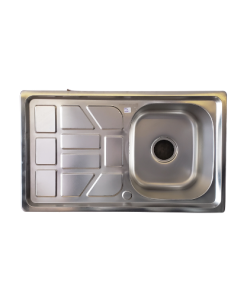 Single Bowl Single Tray Kitchen Sink (Deep Stainless)