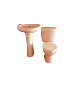Close Couple Toilet (Pink - Complete Set)