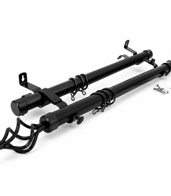 curtain rods - black