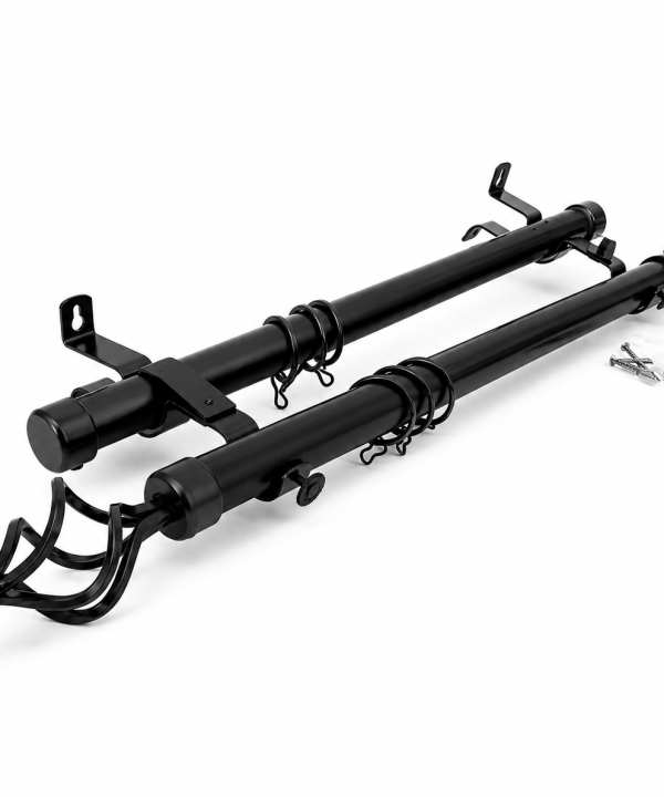 curtain rods - black