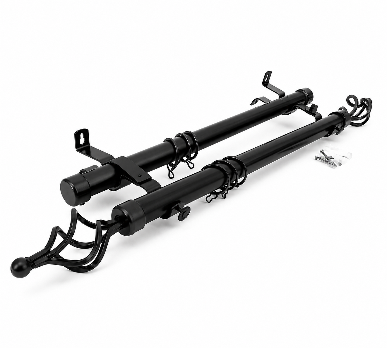 curtain rods - black curtain rods - black